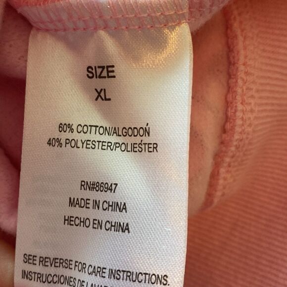 Polaroid Retro Pink Popover Kangaroo Hoodie Size XL - Picture 11 of 11